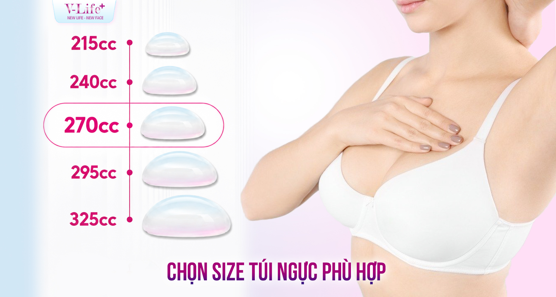 Làm sao chọn size túi ngực phù hợp? Không phải càng to càng đẹp